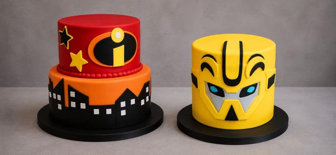 Superhero birthday cake